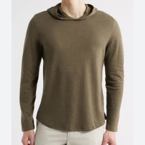 Vince Other - Vince double knit men’s pullover light weight hoodie stretch olive green XL